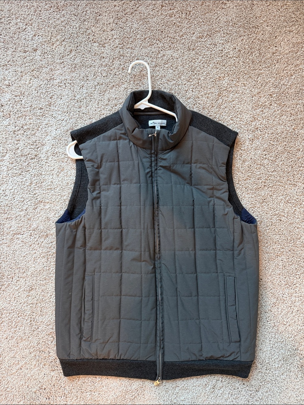 Peter Millar Quilted Gray Men's Vest